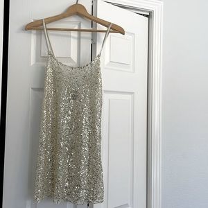 Free People Intimately Sheer Sequin Top
